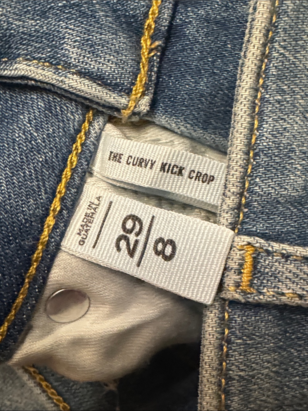 LOFT Curvy Kick Crop Jeans Women’s Size 8 / 29 Cropped Flare Denim - Picture 6 of 7